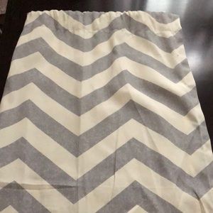 Cream and grey chevron curtains